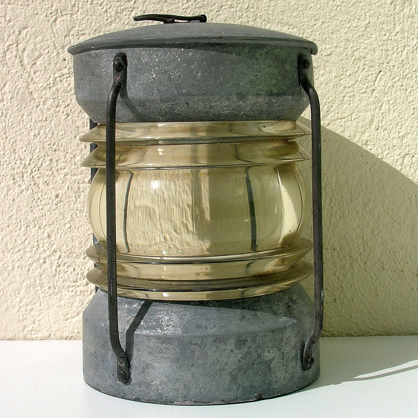 LANTERNE DE BATEAU LAMPE FANAL MARINE ZINC ET VERRE BOAT LANTERN eBay