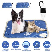 2-Sizes Pet Heating Pad Electric Blanket Waterproof Mat Warmer Washable Dog Cat