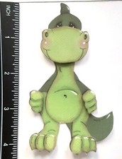 3D Green Smiling Standing Dinosaur CUSTOMER APPRECIATION Embellishment 124