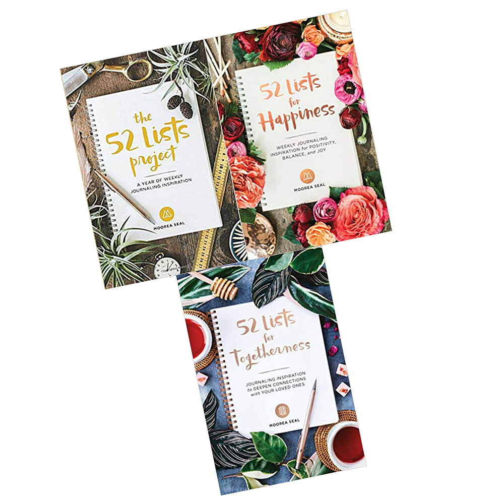 Moorea Seal Collection 3 Books Set 52 Lists for Happiness,Projects,Togetherness