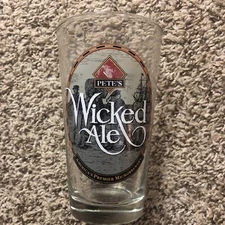 Pete's Wicked Ale Pint Beer Glass - American Premier Microbrewery