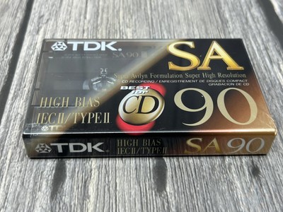 TDK SA 90 High Bias Type II Blank Super Avilyn Cassette Tape Factory Sealed