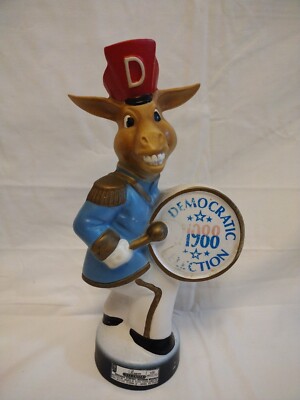 Vintage James Jim Beam US Election 1988 Democratic Donkey Whiskey Flasche