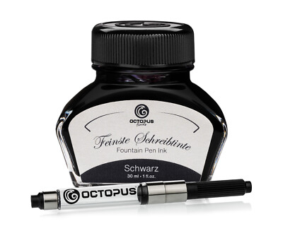 Füllhaltertinte Schreibtinte Füllertinte Schwarz 30ml mit Tinten-Konverter