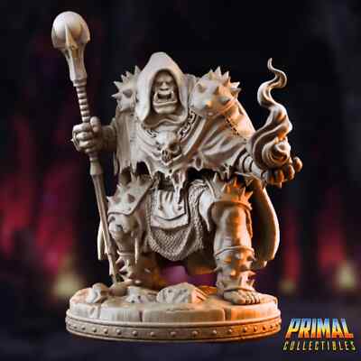 Hooded Orc Warlock Mini | Cloaked Shaman Sorcerer Half-Orc | Primal Collectibles