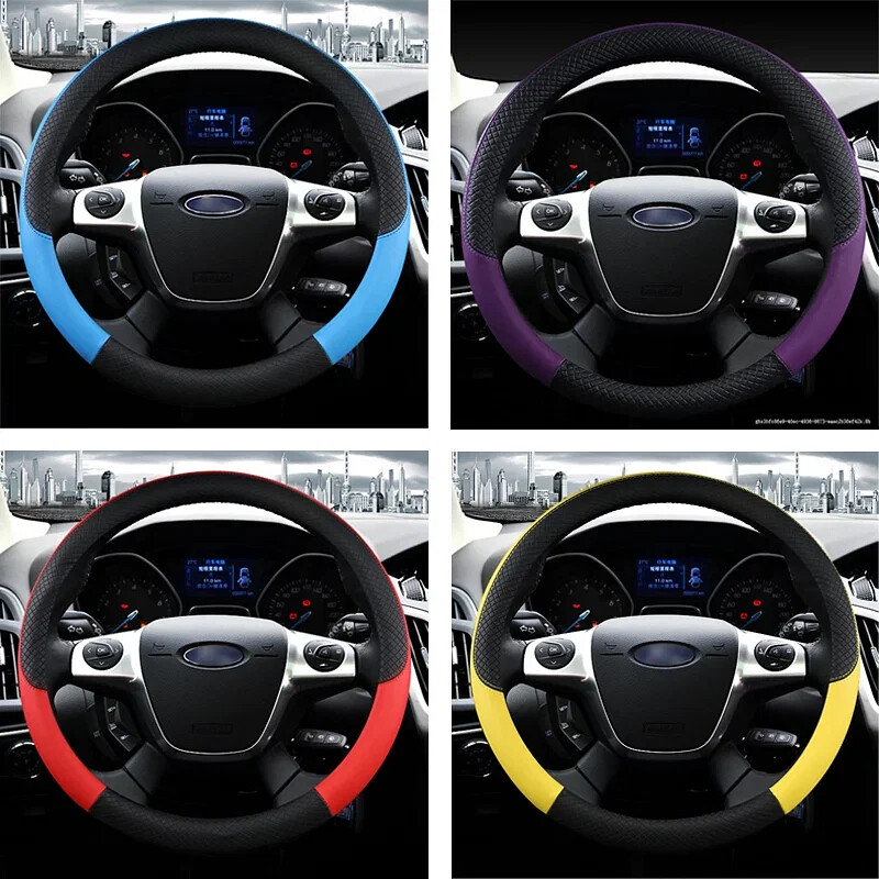 Color Name Black PU Leather Car Steering Wheel Cover for Ford Focus