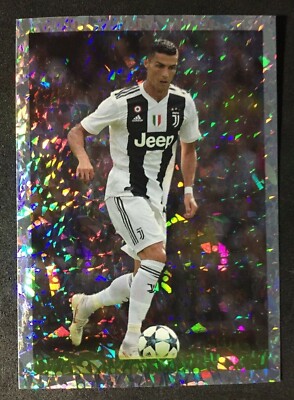 2018-19 Euro Publishing #150 Cristiano Ronaldo Juventus foil shiny sticker prizm