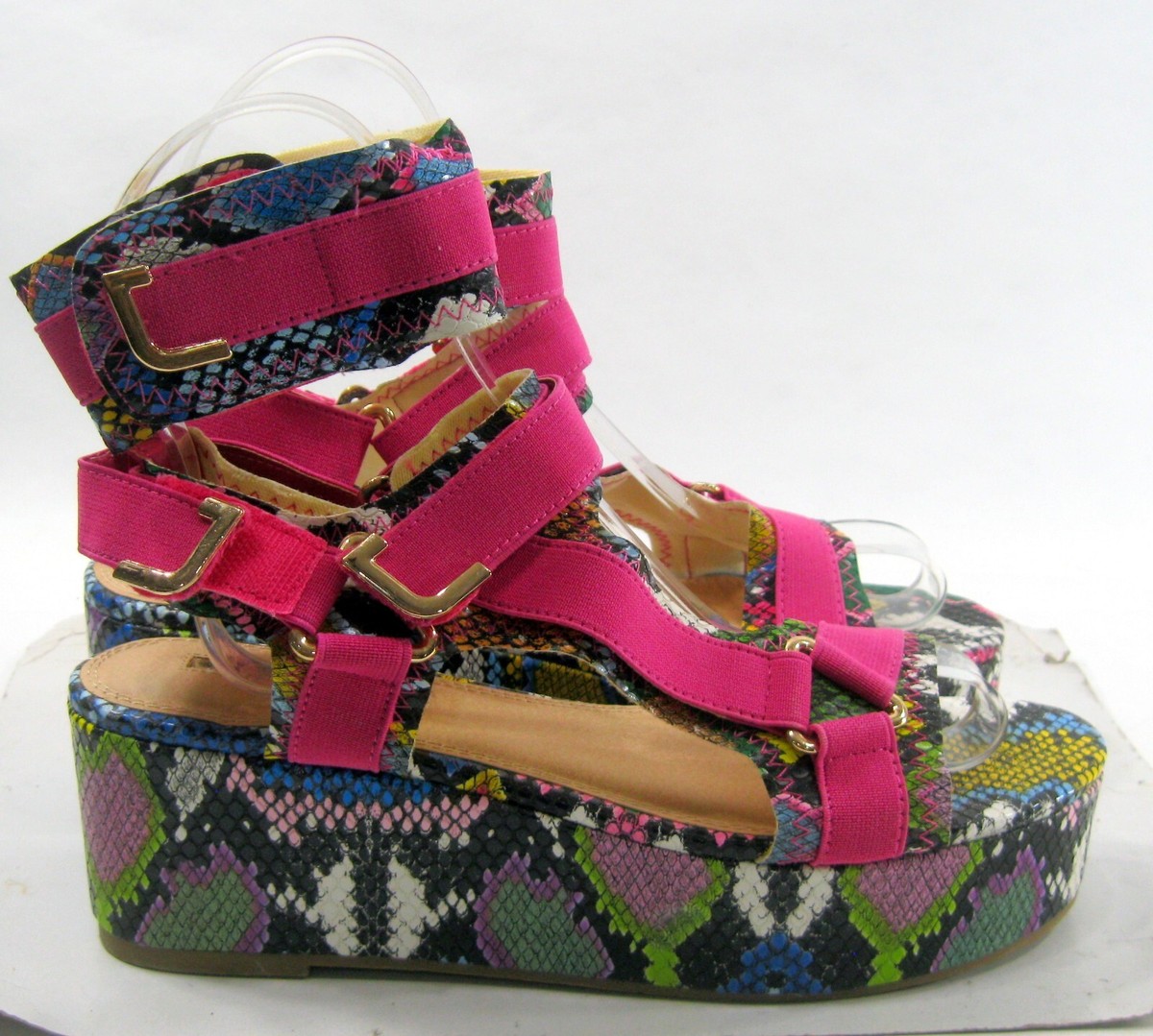 LILIANA multi pink sandal OPEN toe ankle strap women