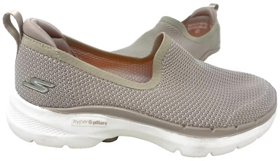 Skechers Women's Gowalk Hyper Pillars Slip On Walking Shoes Taupe Size:7.5 117J
