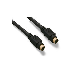 12ft S-Video Cable 4 Pin Mini DIN Male to Male - Black