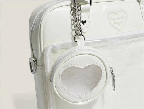 Lolita transparent PU ItaBag shoulder bag handbag JK uniform mailman bag- - Picture 12 of 30