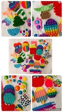  40 Variety Lot Of Pop It Sensory Dimple Stress Relieving 40 Purse Key Chains