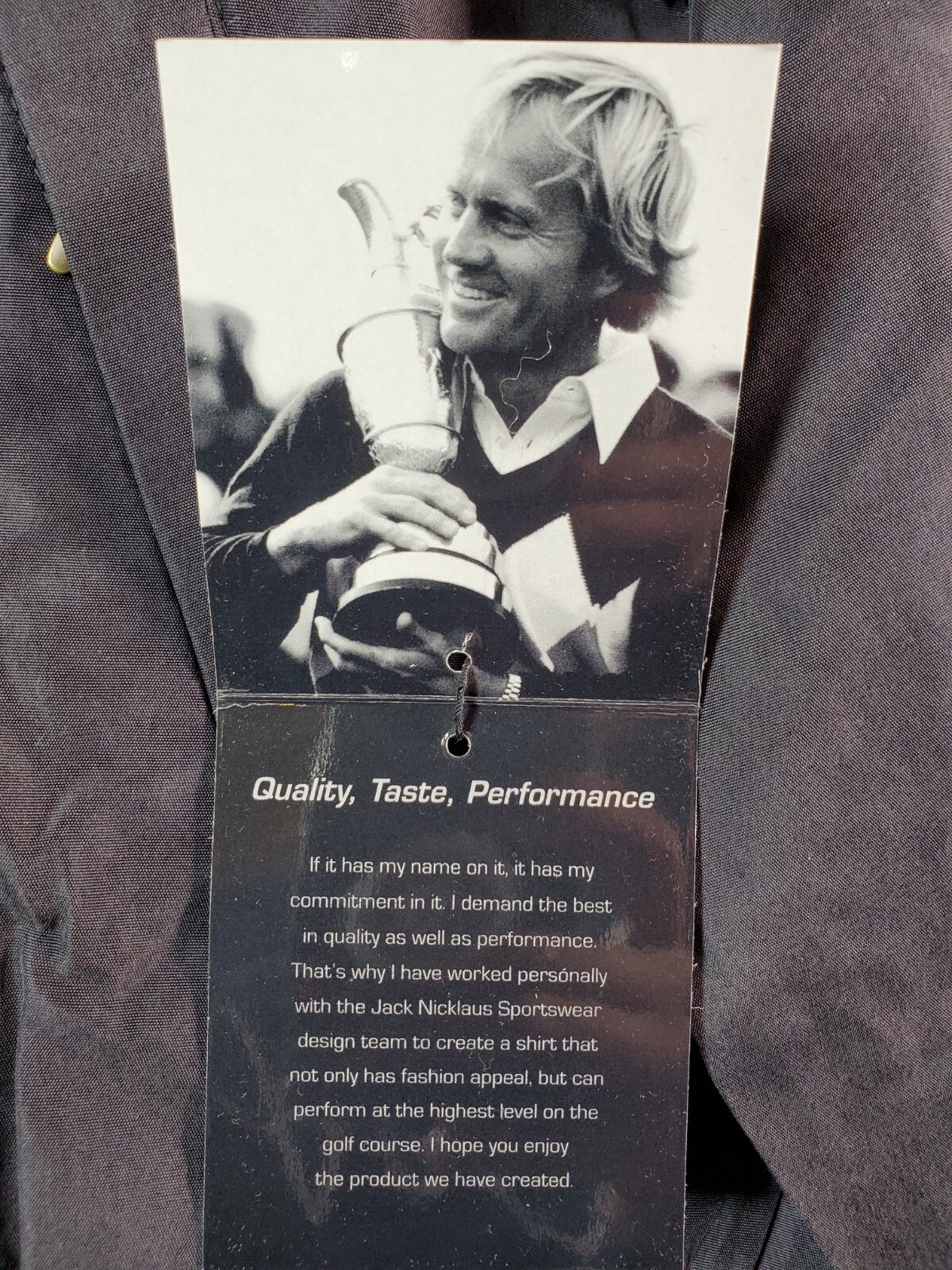 Jack Nicklaus Golf Performance Jacket Men's L Black Long Sleeve Water Resistant