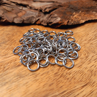 100 Biegeringe offen Edelstahl Ø7x1mm Schmuckherstellung DIY (6)