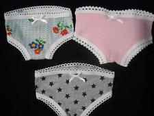 Set of 3 Panties Fits 18 inch Dolls Handmade 3