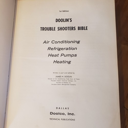 Vintage Doolin's Trouble Shooters Bible 1963 1st Edition Heating Refrigeration - Picture 3 of 7