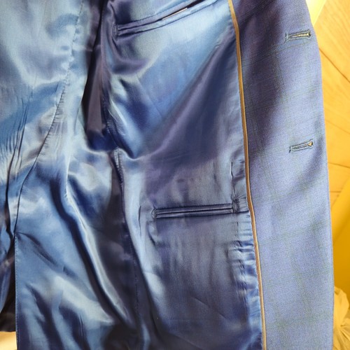 Boy's Michael Kors Wool Notched Collar Two Button Blue Blazer Size 16R - Picture 6 of 9