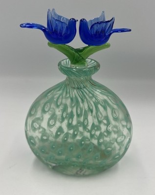 VTG Royal Limited Crystal Hand-Blown Glass Perfume Bottle w/Dove Stopper