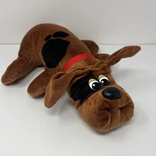 Hasbro Pound Puppies Plush 15" Brown Dog Red Collar Stuffed Animal Toy 15"