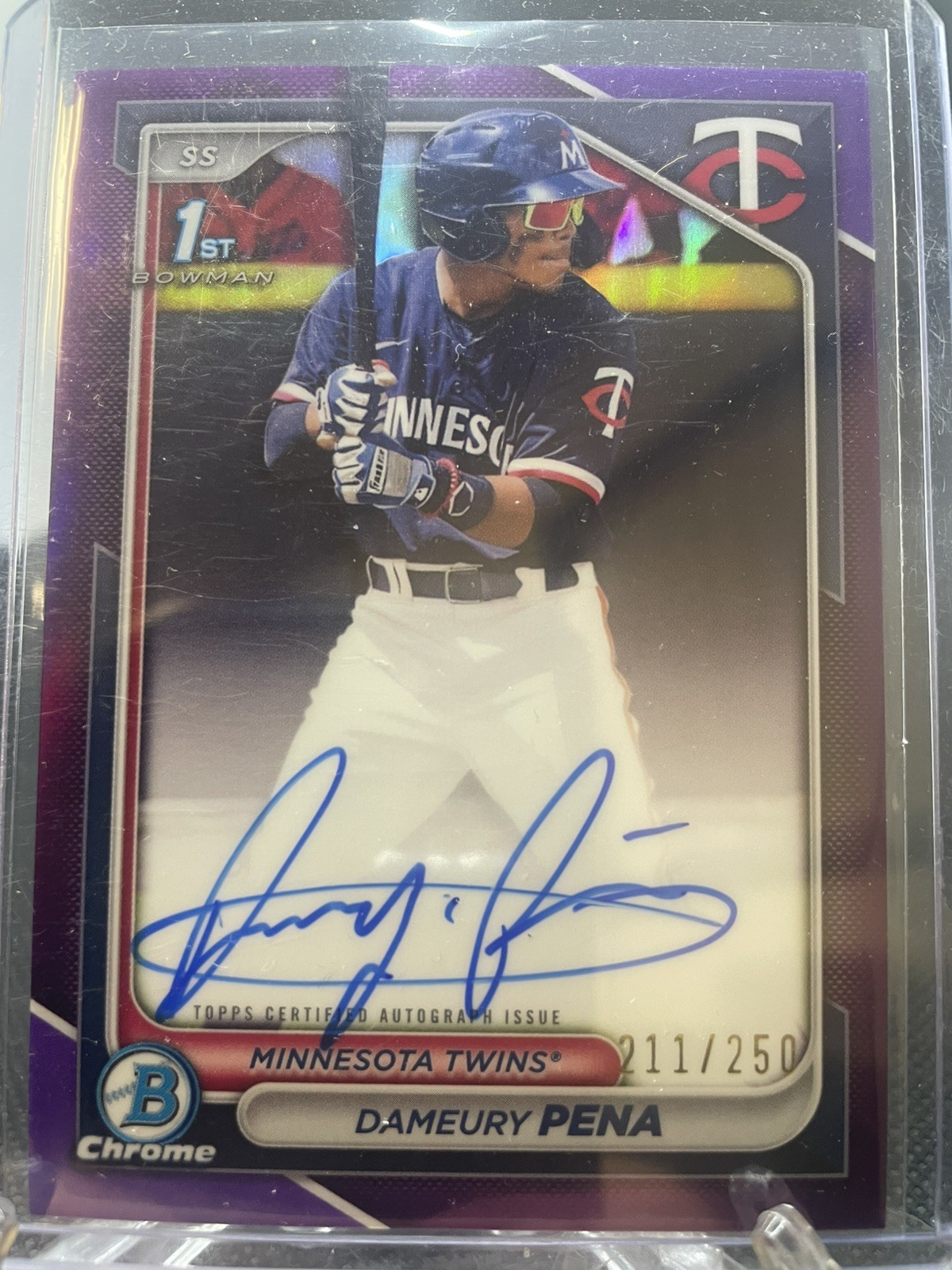 2024 Bowman Chrome - Prospect Auto Dameury Pena #CPA-DPE Purple Refractor 250