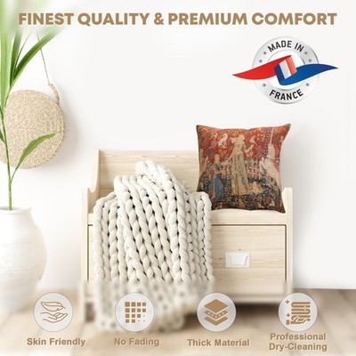 Throw Pillow Cover - The Taste I - Tapestry Woven Cushion Cover 14x14 in New