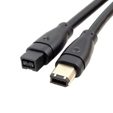Firewire 800 9-pin to 6-pin Cable Black Firewire 400 6-pin 9p to 6p Converter