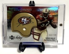PATRICK WILLIS 2007 UD Sweet Spot Auto Rookie Signatures SF 49ers Helmet 372/799