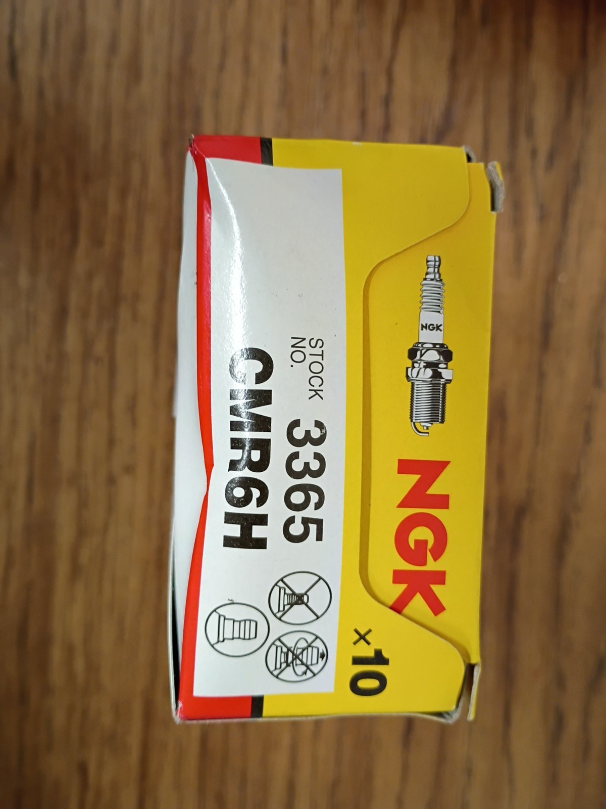 10 NGK 3365 CMR6H   Spark Plugs Lawnmower Genuine 