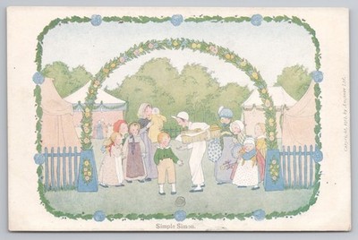 Einfacher Simon Kinderreim H Willebeek Le Mair Augener 1912 Postkarte