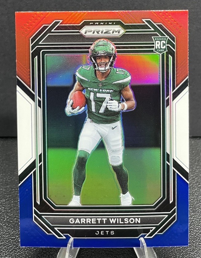 Garrett Wilson Panini Prizm #309 Red/White/Blue