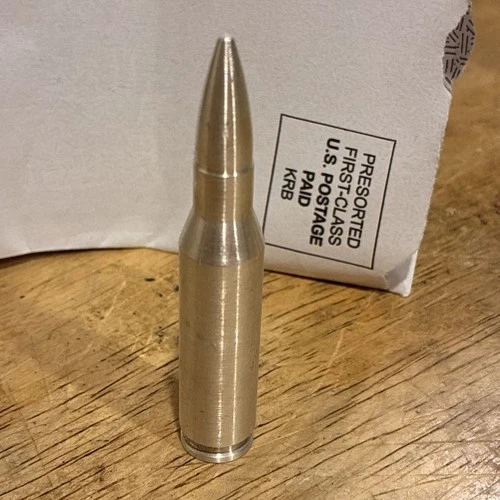 Silver 2 oz 308 Caliber Bullet .999 fine blemishes