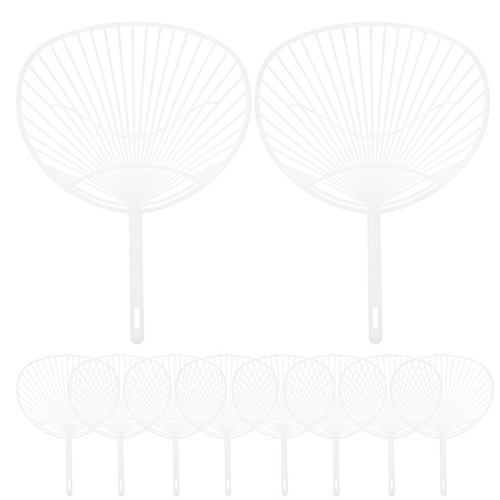20 Pcs Circular Fan Material DIY Handheld Hoop Delicate Chinese Style ...