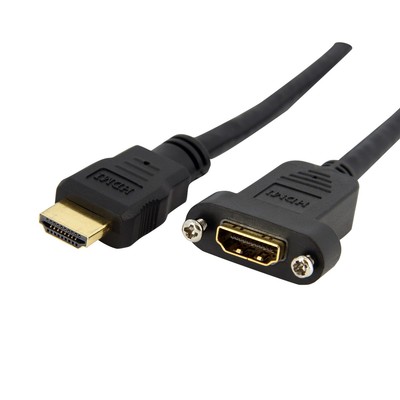 StarTech.com 3ft HDMI-Buchse auf Stecker Adapter 4K High-Speed Panelmontage HDMI-Kabel