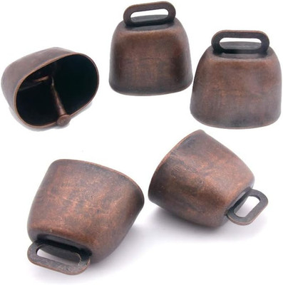 5 Pack Grazing Copper Bells Metal Cow Dogs Animal Horse Sheep Cats Pets Loud
