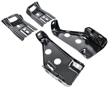JEGS 79073 Rear Bumper Brackets 1970 Chevy Chevelle Stamped Steel Black EDP Coat