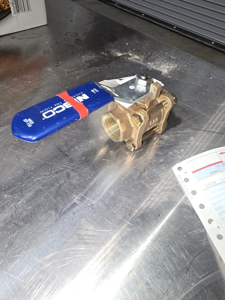 NIBCO 3/4" Bronze Full Port Ball Valve 3/4 Female NPT T-595-Y-66 NL99H08 - Image 3 of 3