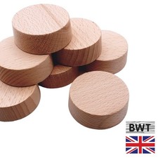Wooden Water Butt Bung Biscuit Shive 50mm/ 2 inches diameter Natural Solid Wood