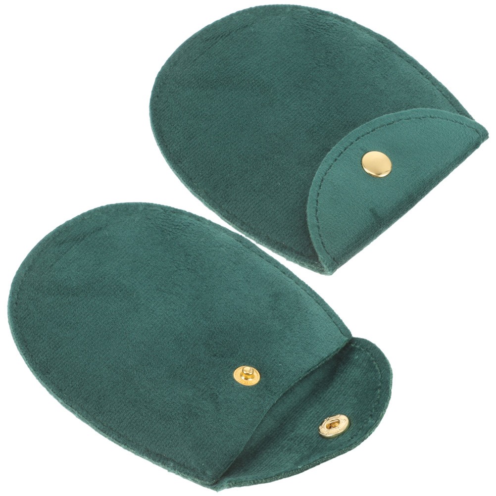 2Pcs Vintage Green Watch Pouch Durable Cloth Outdoor Pocket Watch Holder