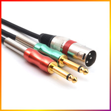 XLR-Buchse auf 2 x Phono-Cinch-Stecker Adapter 1,5 m Y-Splitter