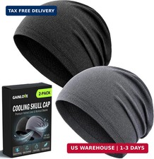 2 Pack Cooling Skull Cap for Men Women, Breathable 3D Mesh Sweat Wicking Runni