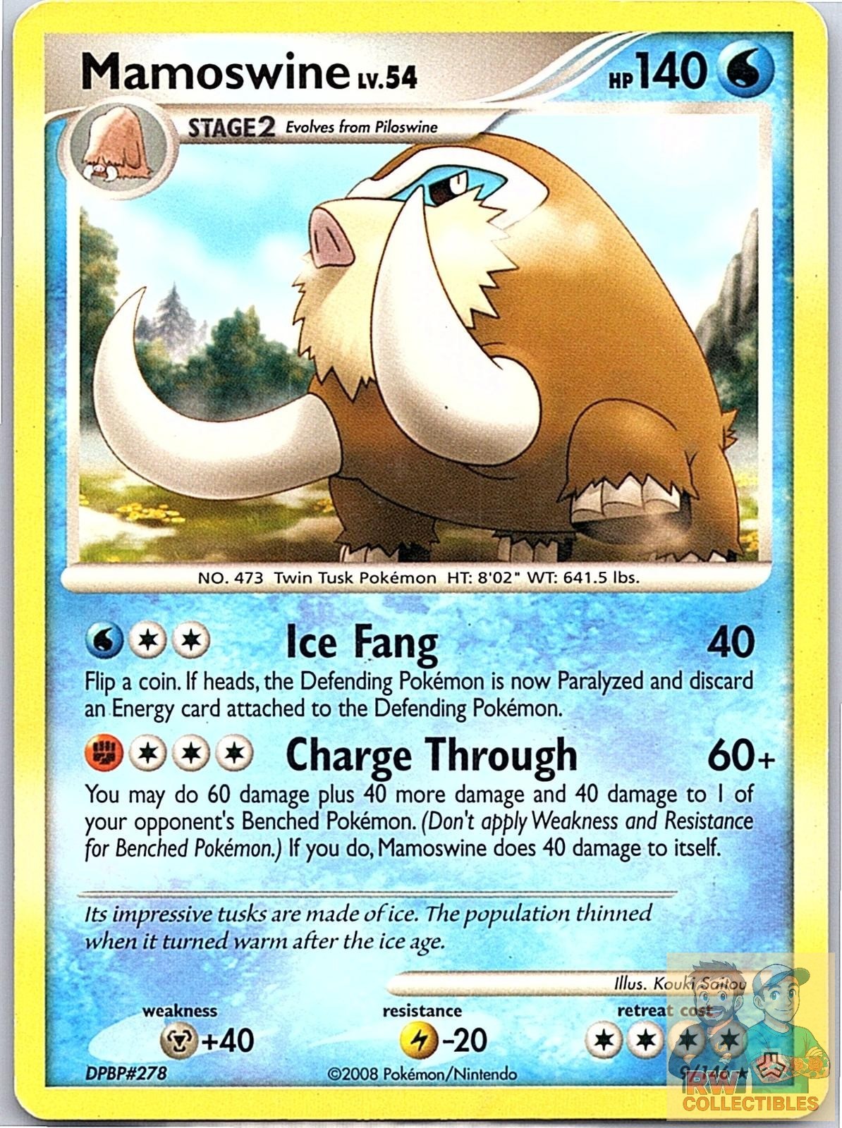 Mamoswine (DP Legends Awakened) 9/146 Rare Deck Exclusives Pokemon MP