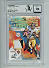 Jerome Bettis #/49 AUTO 10 Patch Canton Kings 2022 Donruss Beckett BAS On-Card