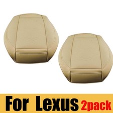 2 For Lexus Car Front Seat Cover Full Surround Leather Pad Mat Protector Beige
