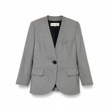 Christian Dior Vintage Jacket Blazer Textured Buttons Shoulder Pads Black Japan