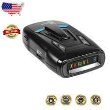 Laser Radar Detector: Total Band Protection, Bilingual Voice, POP Mode
