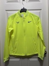 Nike Rafa Nadal Full-Zip Tennis Jacket Volt Teal Men's Size M Medium DV2885-702