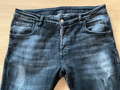 Coole DSQUARED2 Jeans, schwarz, used look, Größe 52