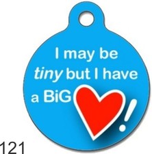 Pet Tags Personalized Pet ID tag for Dog and Cat ROUND Tag unique PINK Heart