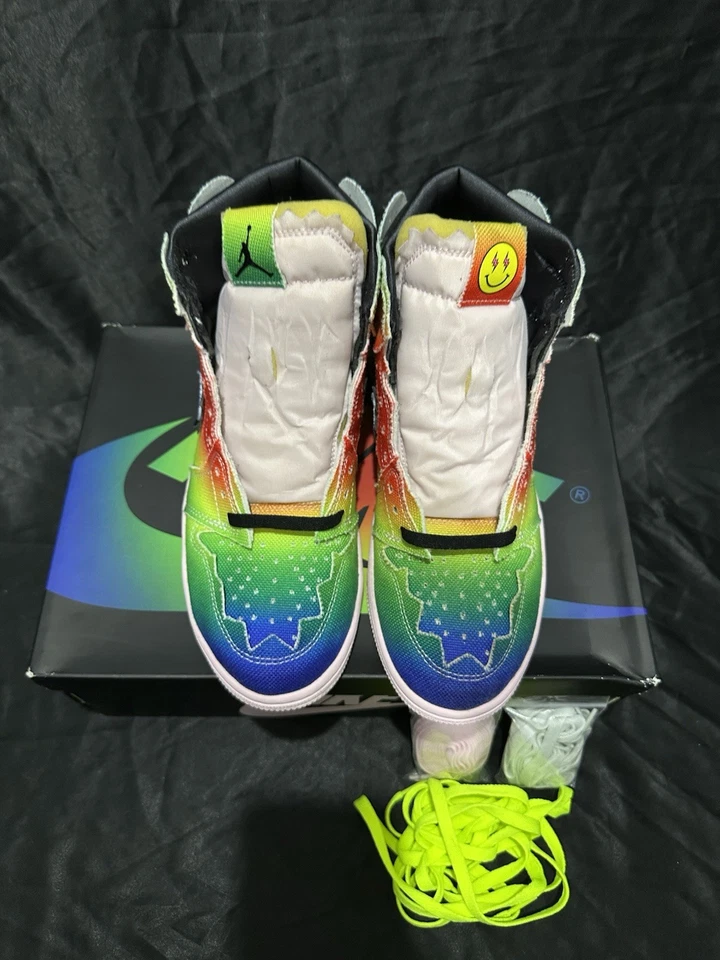 Talla 10.5 - Jordan 1 Retro OG Alto x J Balvin Tie Dye seminuevo Foto 3 de 4