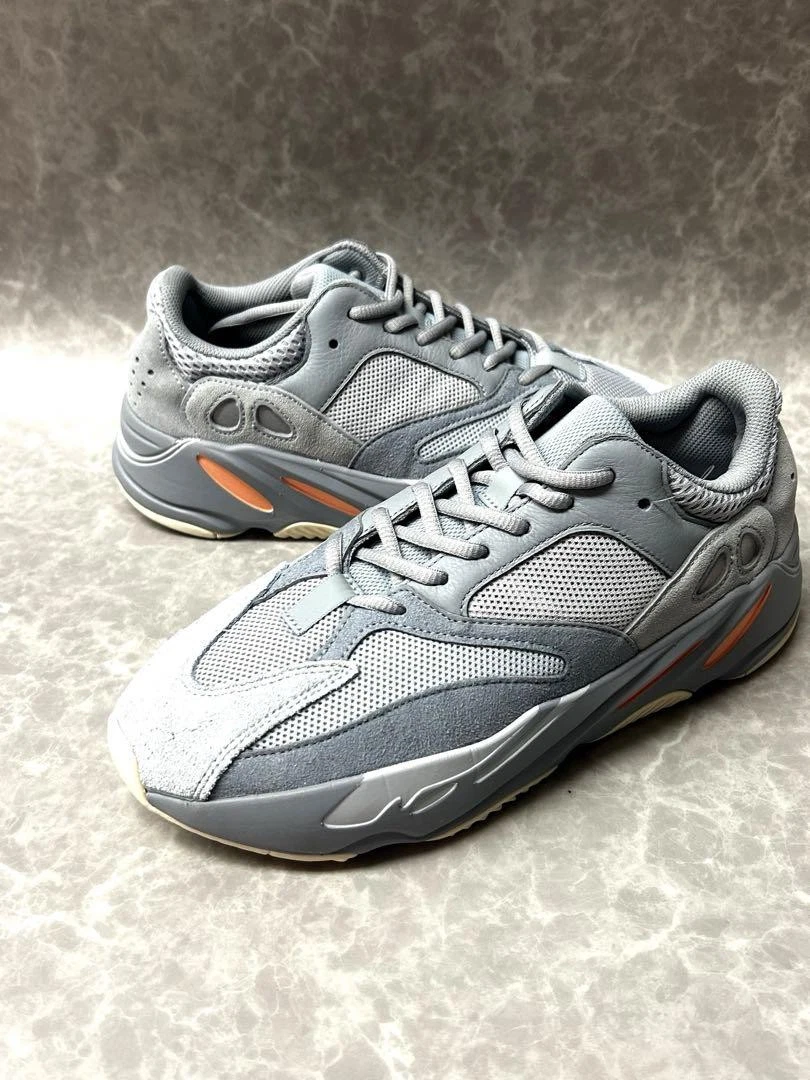 Adidas Yeezy Boost 700 Inertia Grigio Sneakers Uomo US 9.5 Maglia Scamosciata